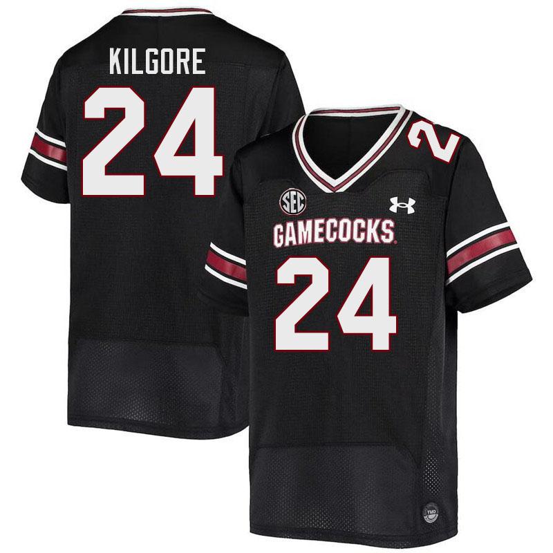 Men #24 Jalon Kilgore South Carolina Gamecocks 2023 College Football Jerseys Stitched-Black